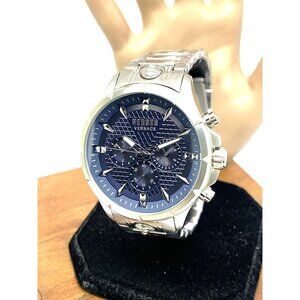 Versus by Versace Men's Watch VSPBH7621 Quartz Chronograph Blue Dial Steel 45mm